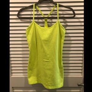 Lululemon Y Tank Top in Neon Yellow